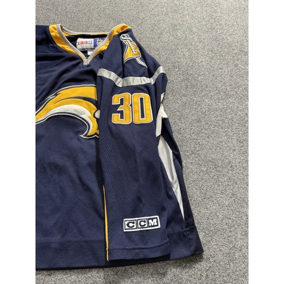 Ryan‎ Miller Buffalo Sabres Hockey Jersey CCM Size Youth L/XL Sewn - Picture 6 of 9